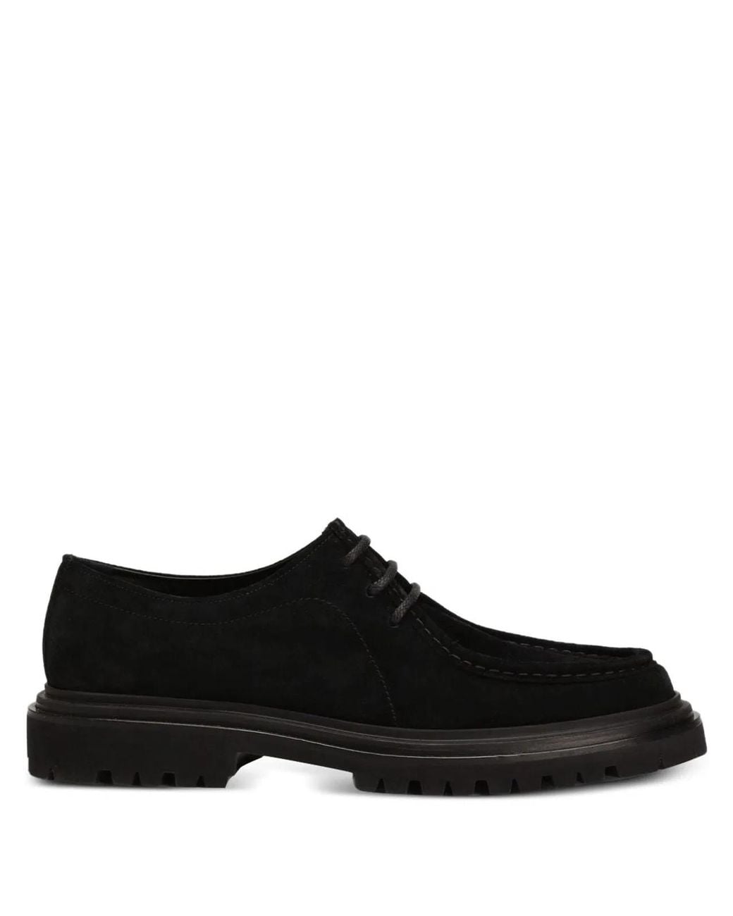 Dolce & Gabbana Black Dolce & Gabbana Leather Flat Shoes for men