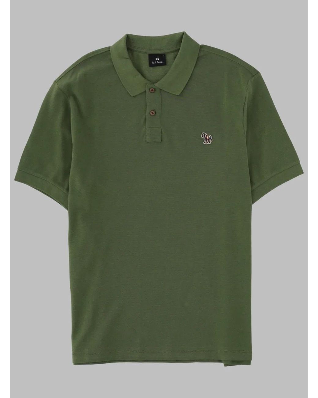 Paul Smith Green Organic Cotton Polo Shirt for men