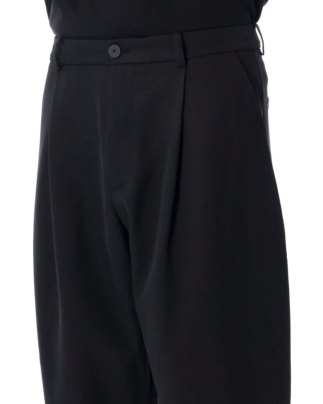 Studio Nicholson Black Tuck Pleated Trousers for men
