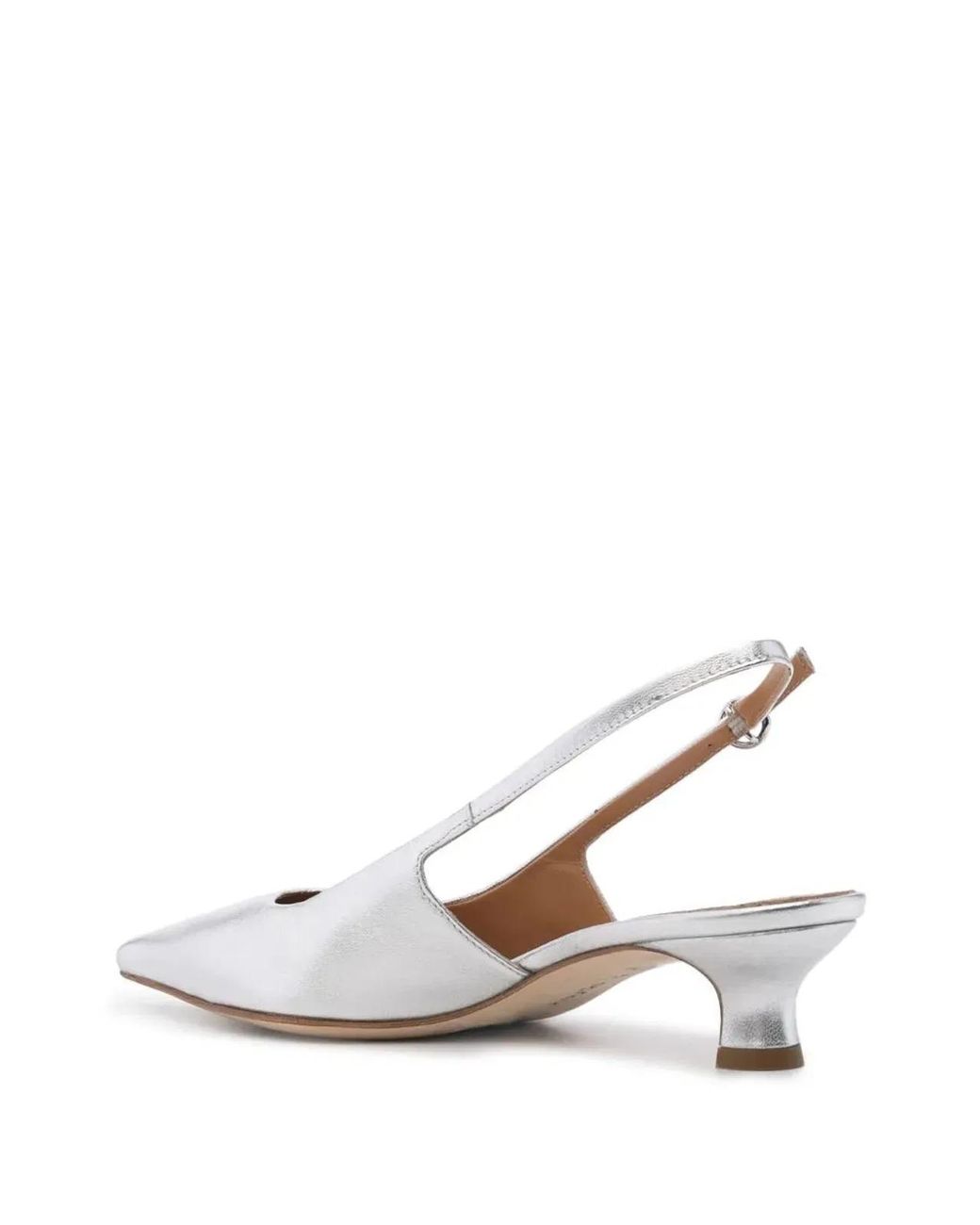 Aeyde White Catrina Laminated Nappa Leather