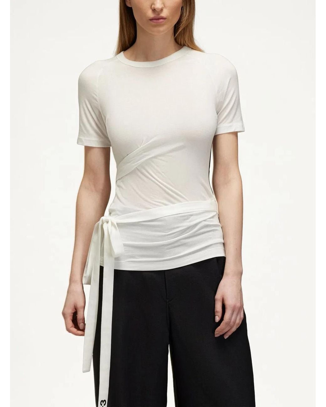 Y-3 White T-Shirt With Laces
