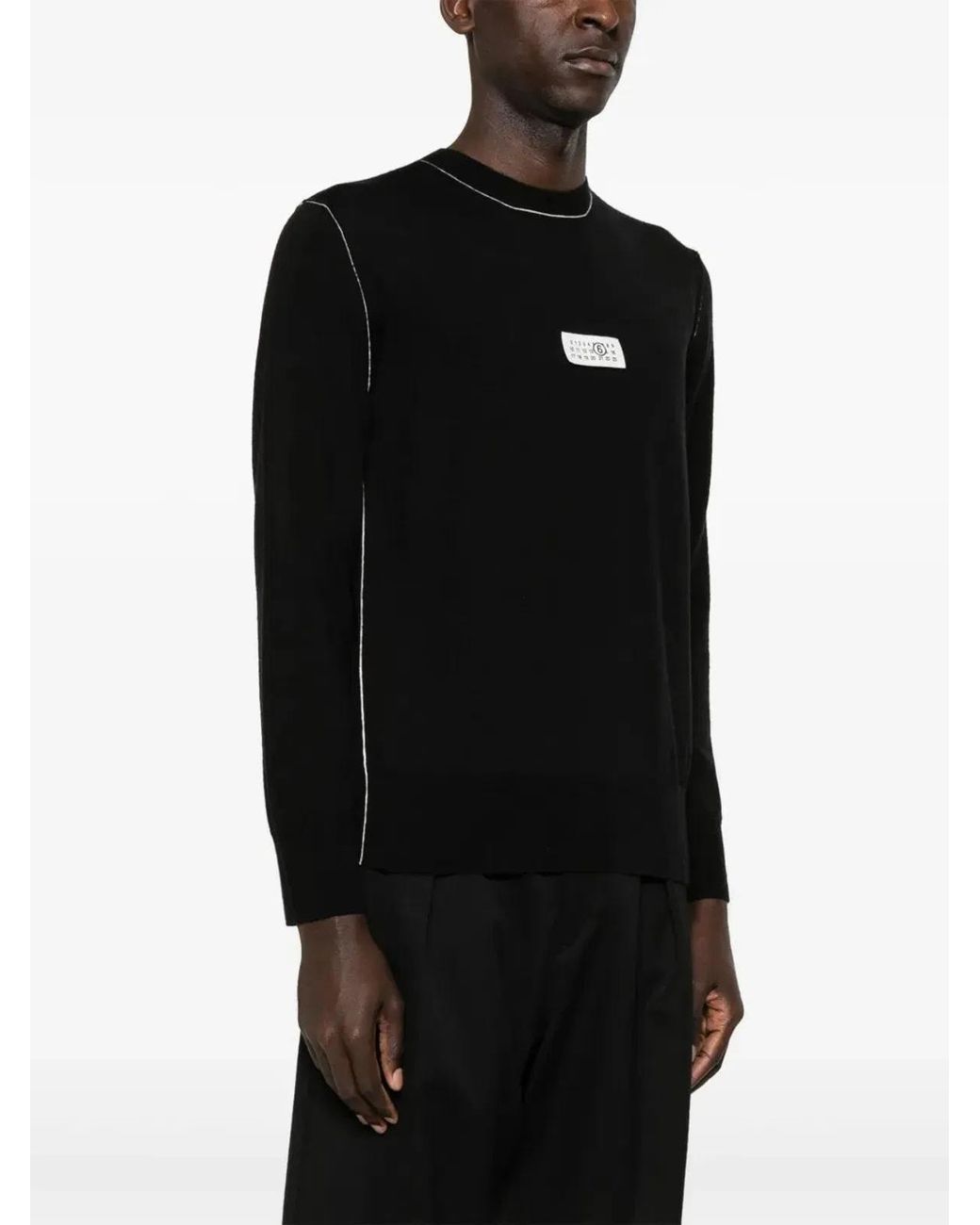 MM6 by Maison Margiela Black Crewneck for men