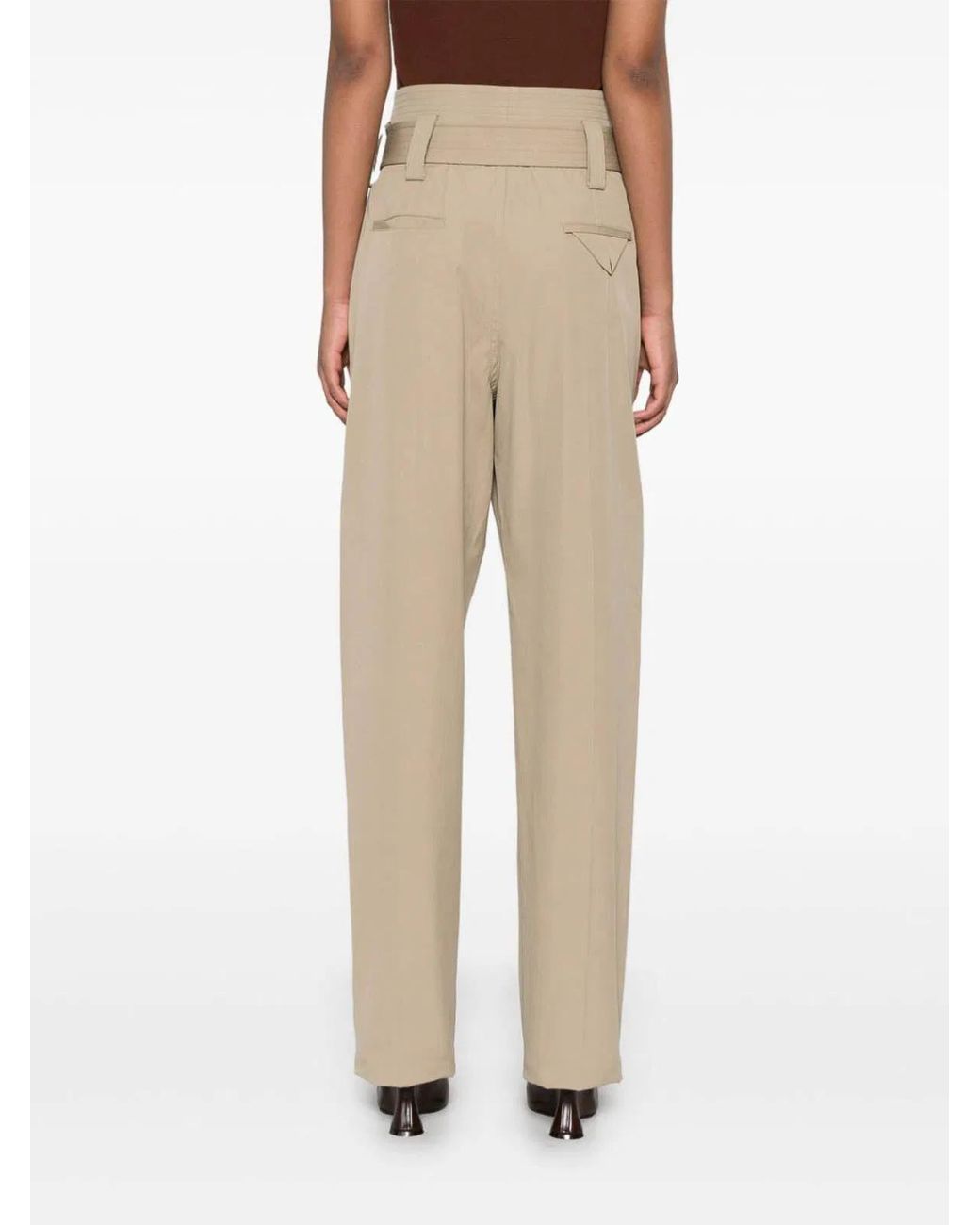 Bottega Veneta Natural Belted Pants