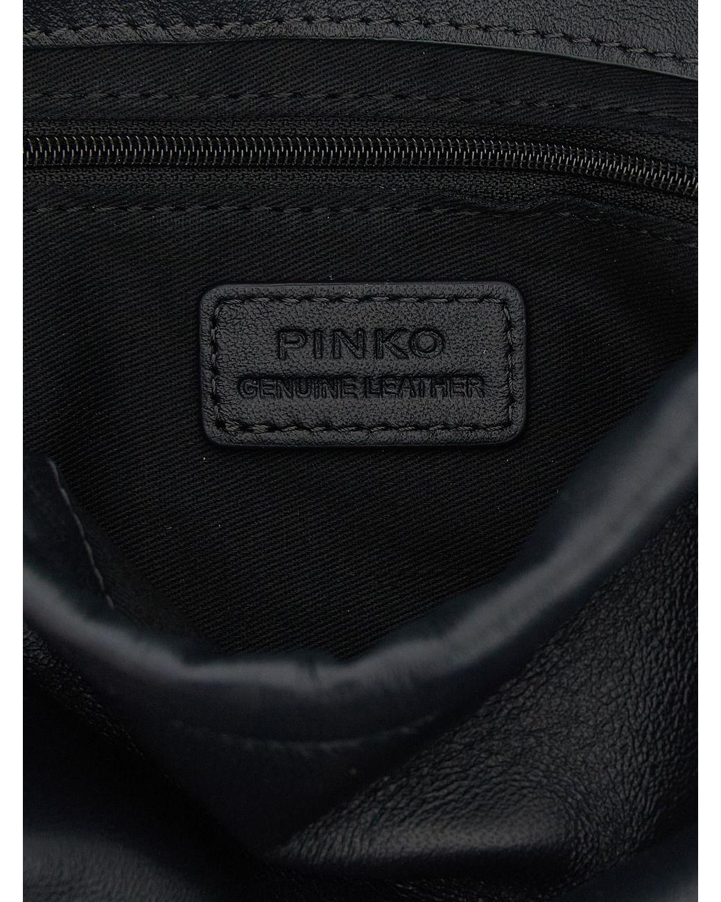 Pinko Blue Nappa Bucket Bag
