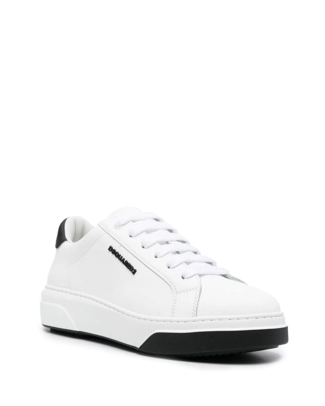 DSquared² White Bumper Leather Sneakers for men