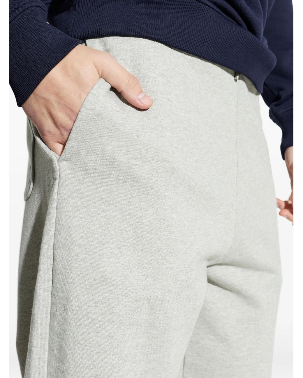 AMI White Ami De Coeur Cotton Sweapants for men