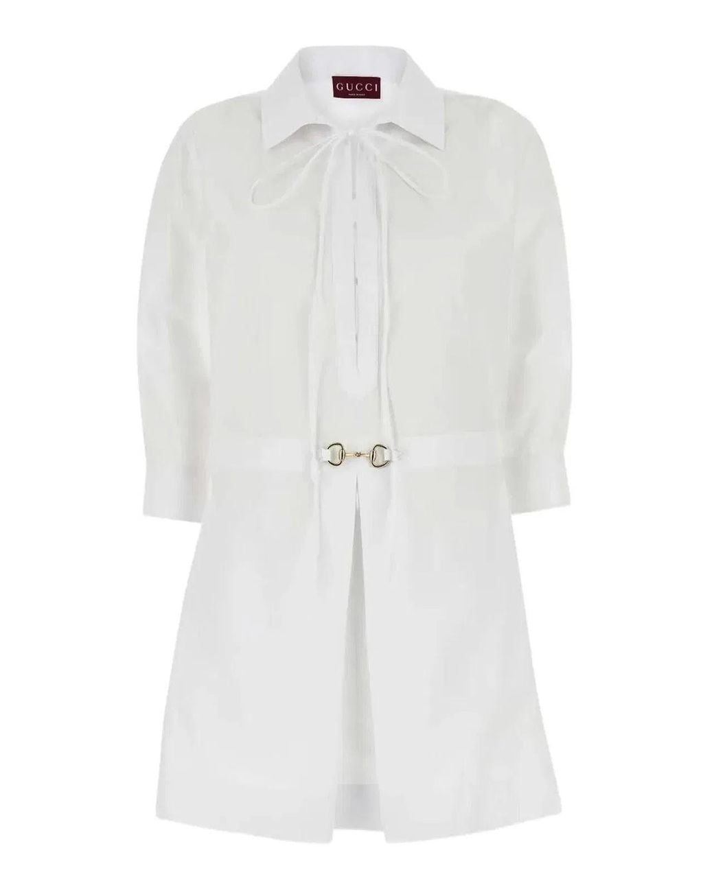 Gucci White Cotton Dress