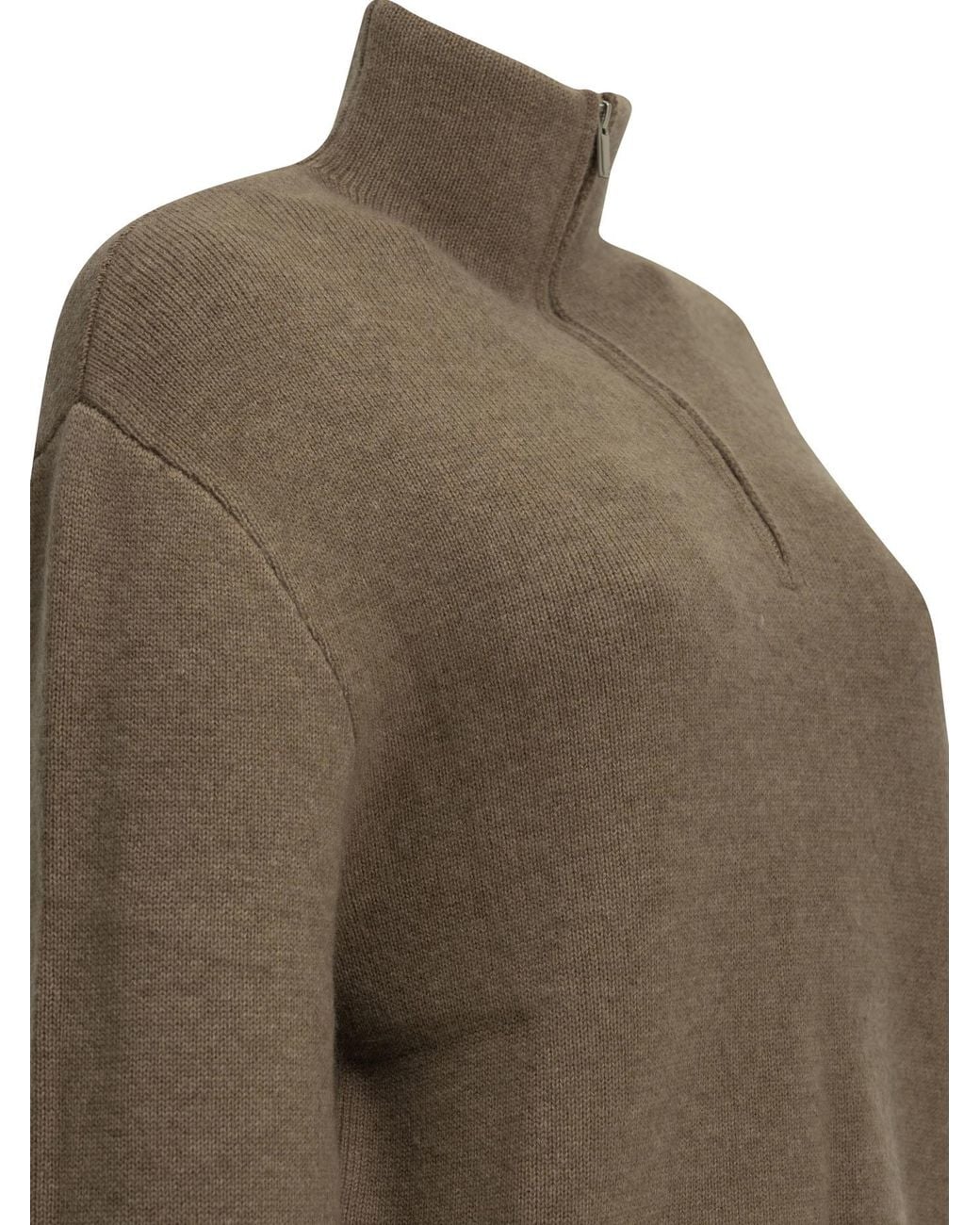 Almada Label Green "Dana" Half-Zip Sweater
