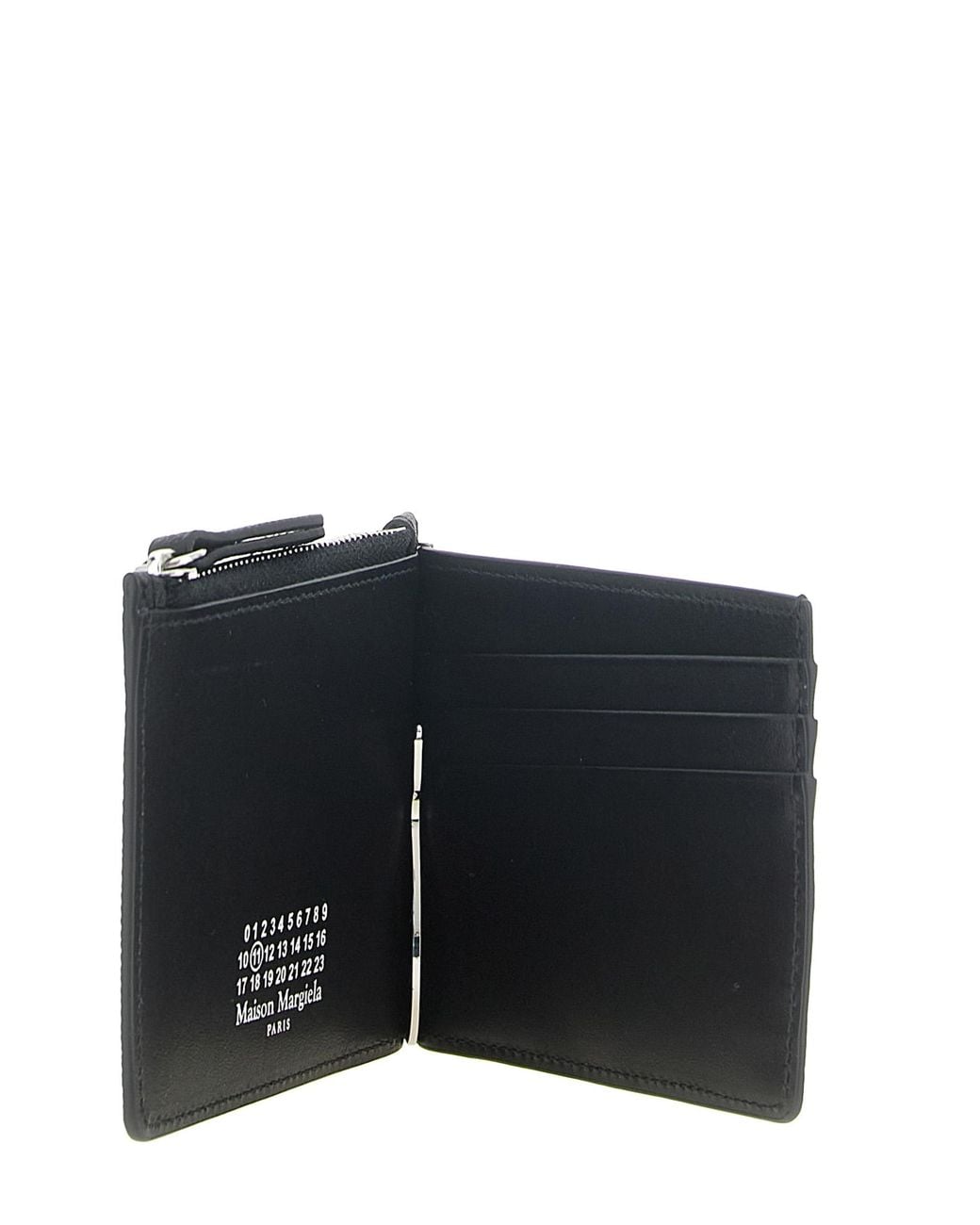 Maison Margiela Black Wallet With 'Four Stitches' Clip