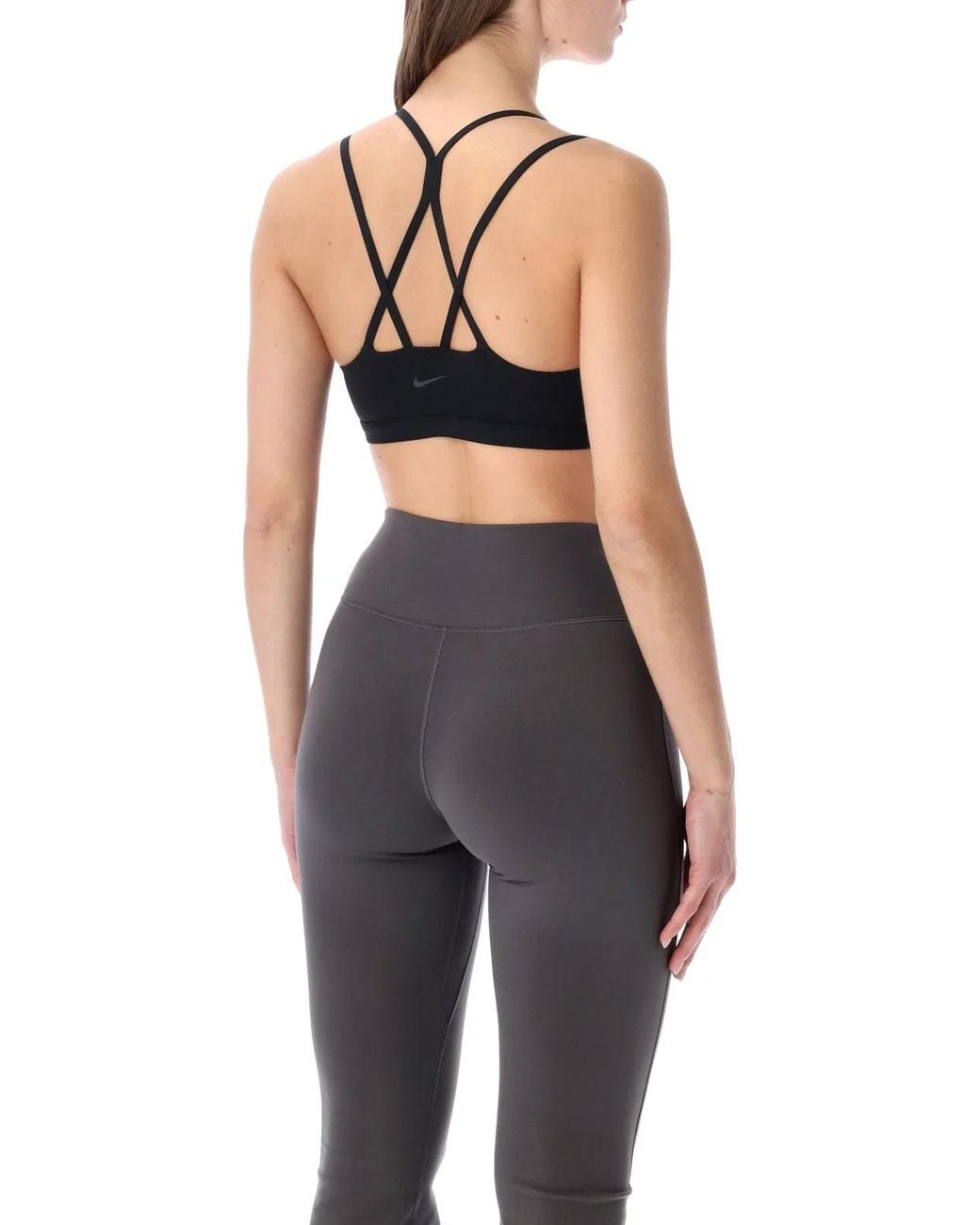 Nike Black Zenvy Strappy Light-Support Padded Bra
