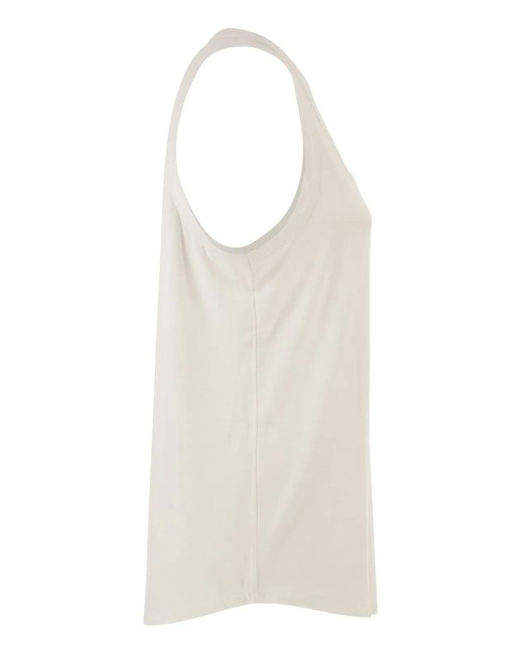 Majestic Natural Sleeveless Stretch Viscose Top With Wide Neckline