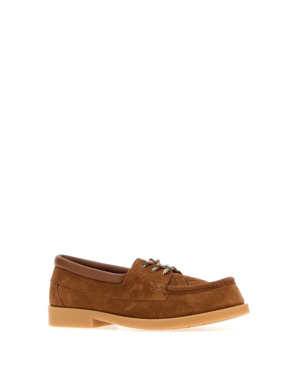 Bottega Veneta Brown Caramel Suede Pier Boat Shoes for men