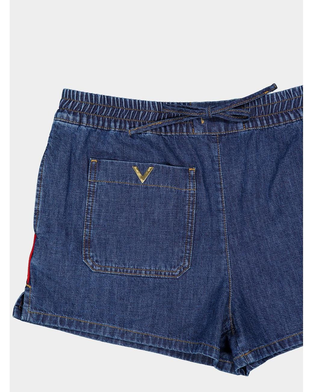 Valentino Garavani Blue Denim Shorts