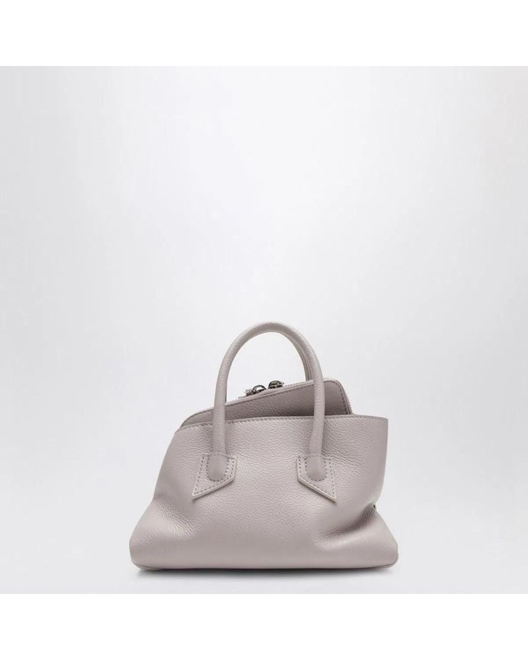 The Attico Natural La Passeggiata Mini Leather Shoulder Bag