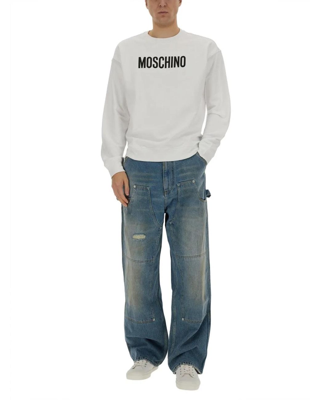 Moschino Couture Blue Wideleg Jeans for men