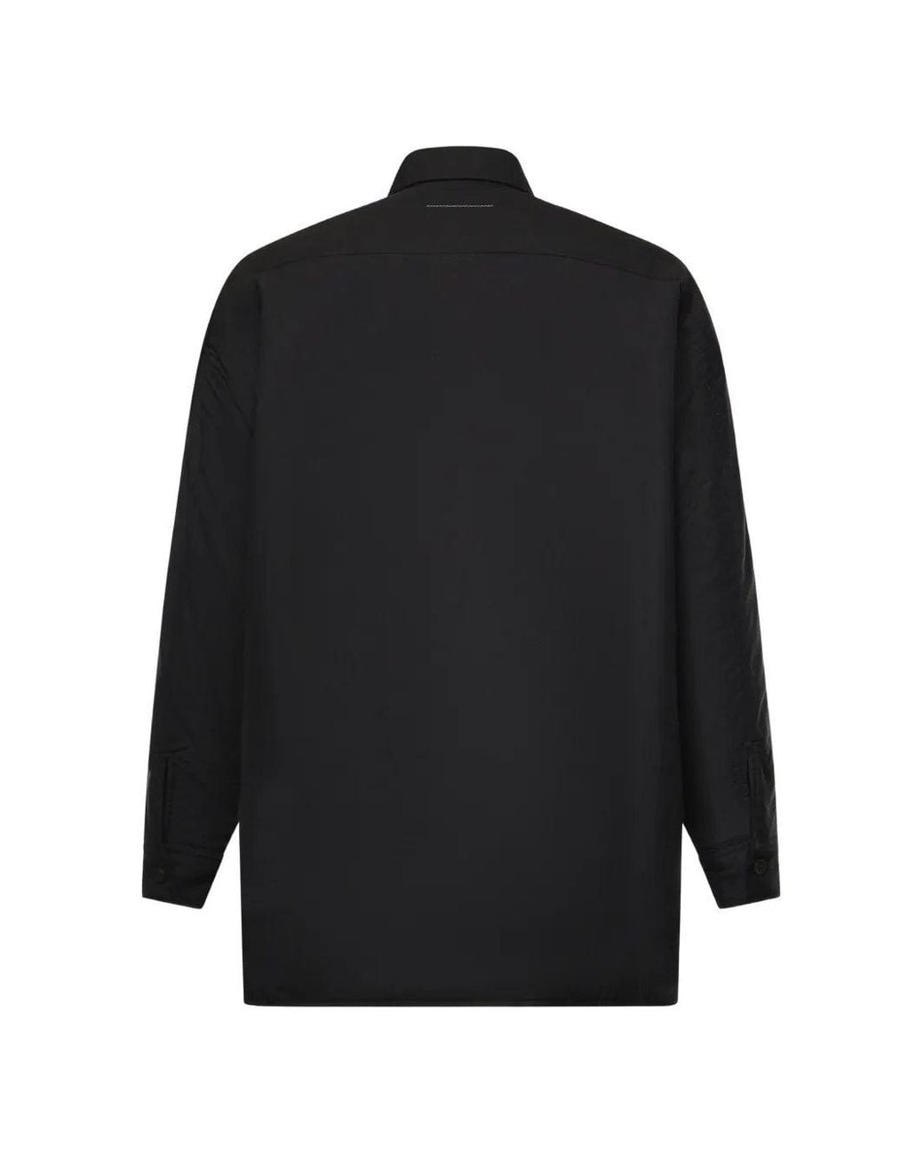 MM6 by Maison Margiela Black Wool-Blend Shirt for men