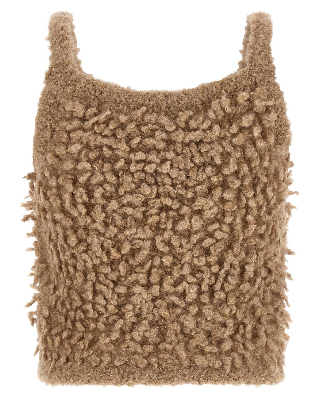 Peserico Brown Bouclé Top