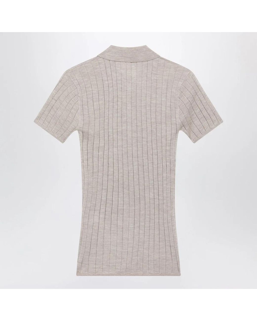 Totême  White Cashmere Silk Polo