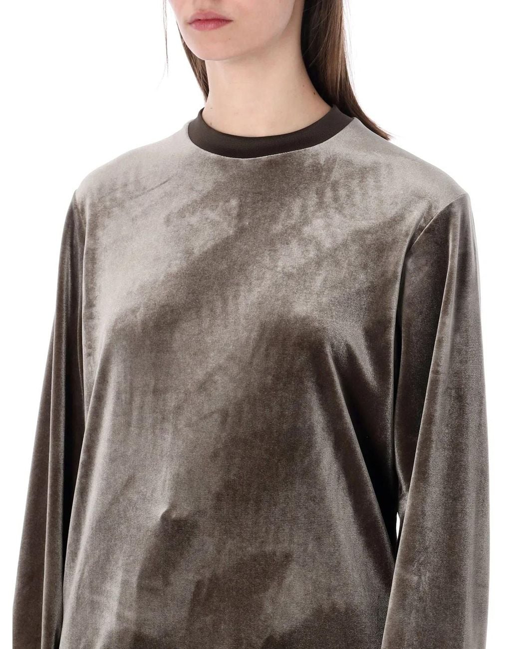 Fear Of God Brown Essentials Fear Of God Ls Velour Tee