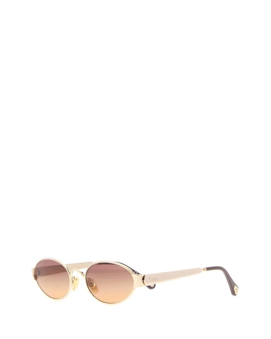 Chloé Brown Metal Holly Sunglasses