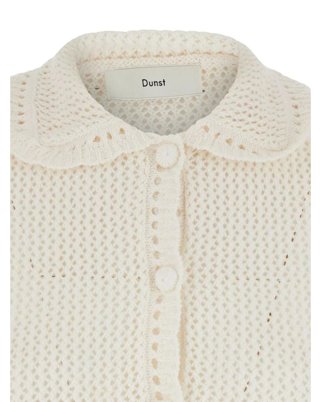 DUNST White Linen And Cotton Blend Cardigan