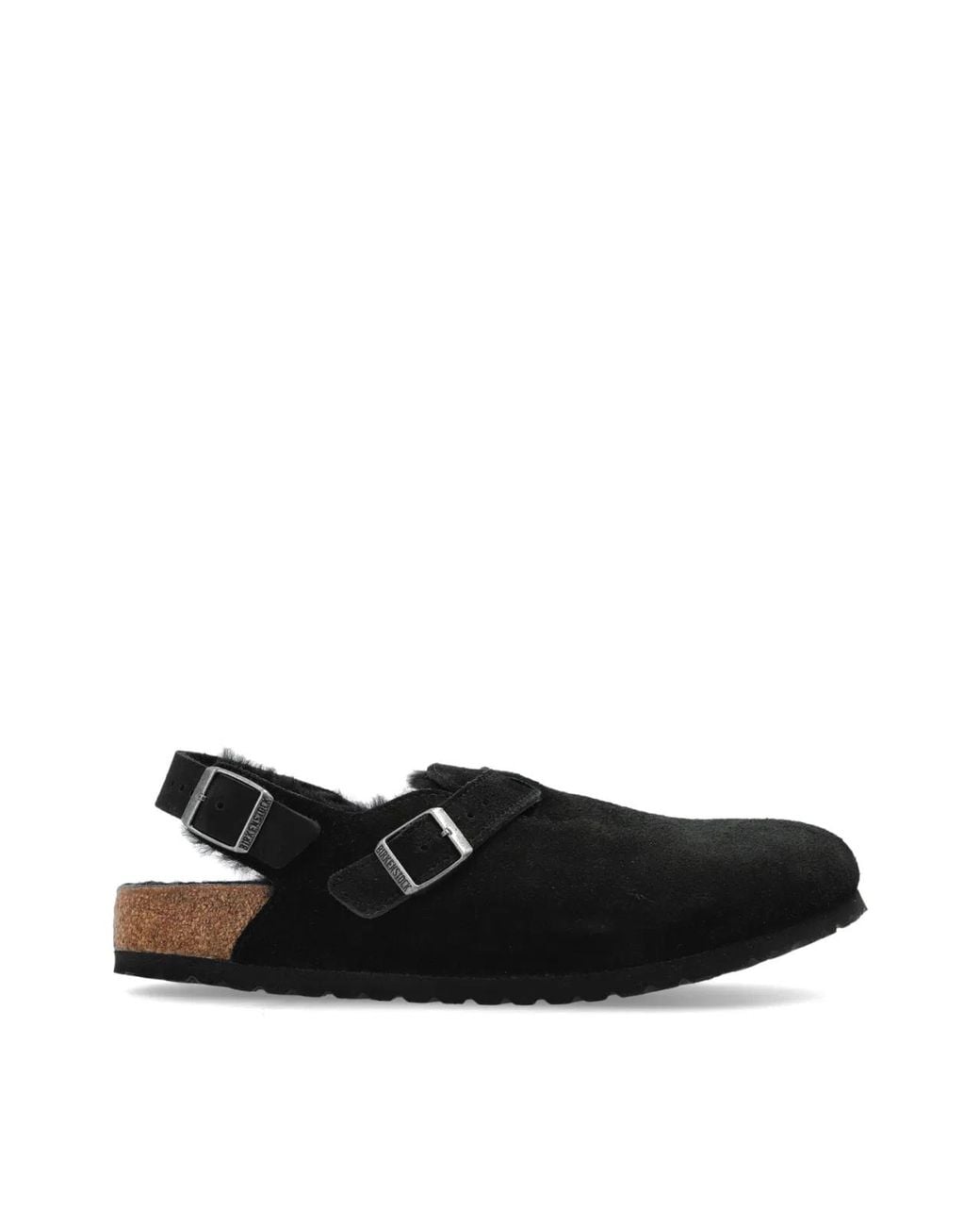 Birkenstock Black Tokio Shearling Suede Mules for men