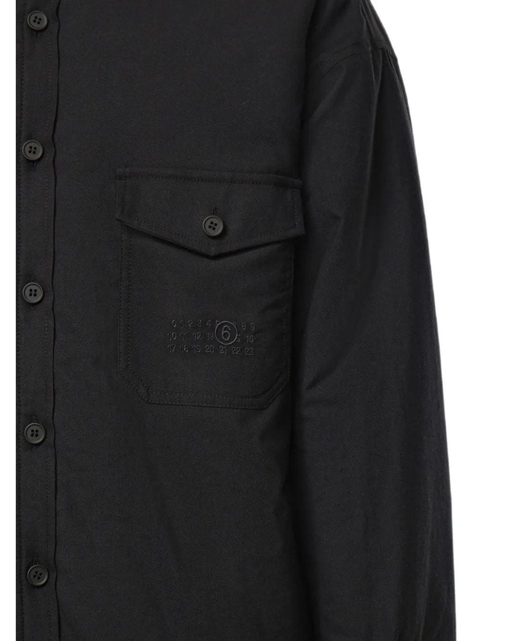 MM6 by Maison Margiela Black Wool-Blend Shirt for men