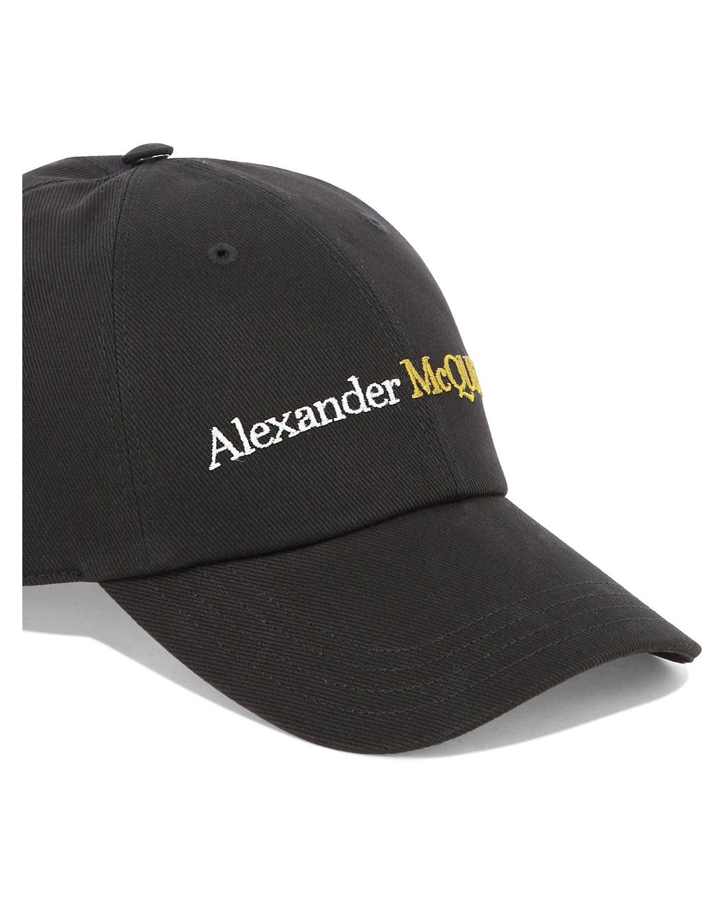 Alexander McQueen Black Logo Baseball Cap for men