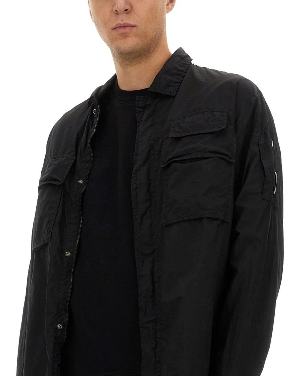 C P Company Black C.P.Company Shirt With Logo for men
