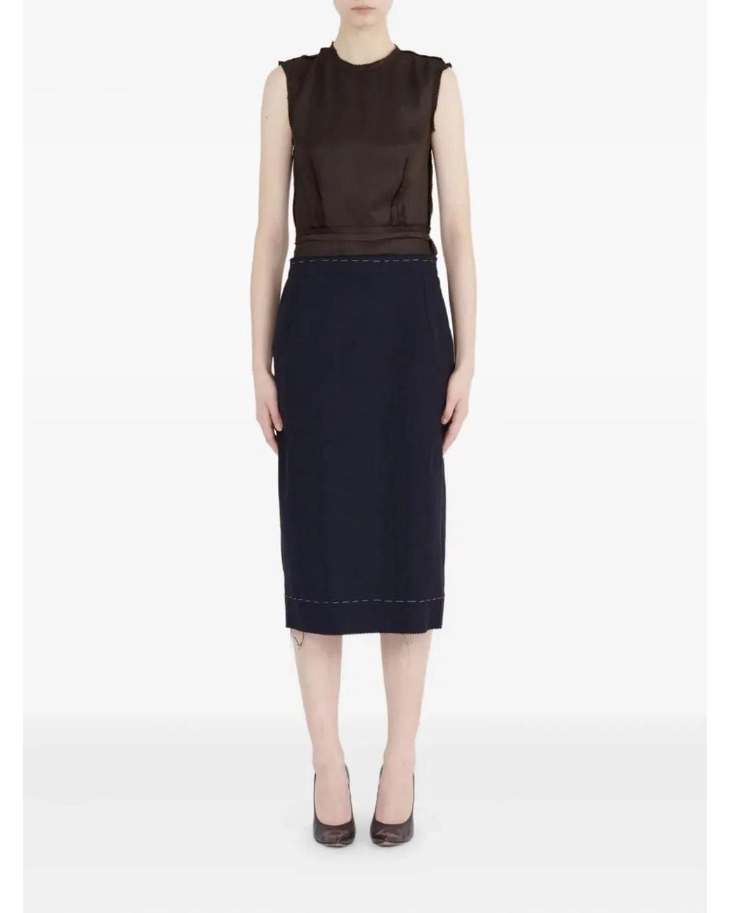 Maison Margiela Blue Midi Dress