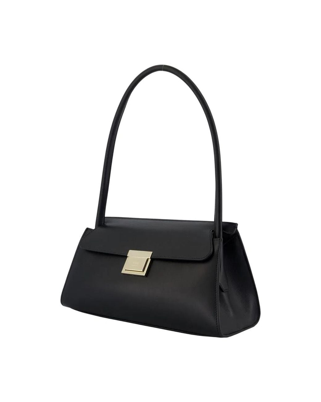 AMI Black Leather Calfskin Crossbody Bag