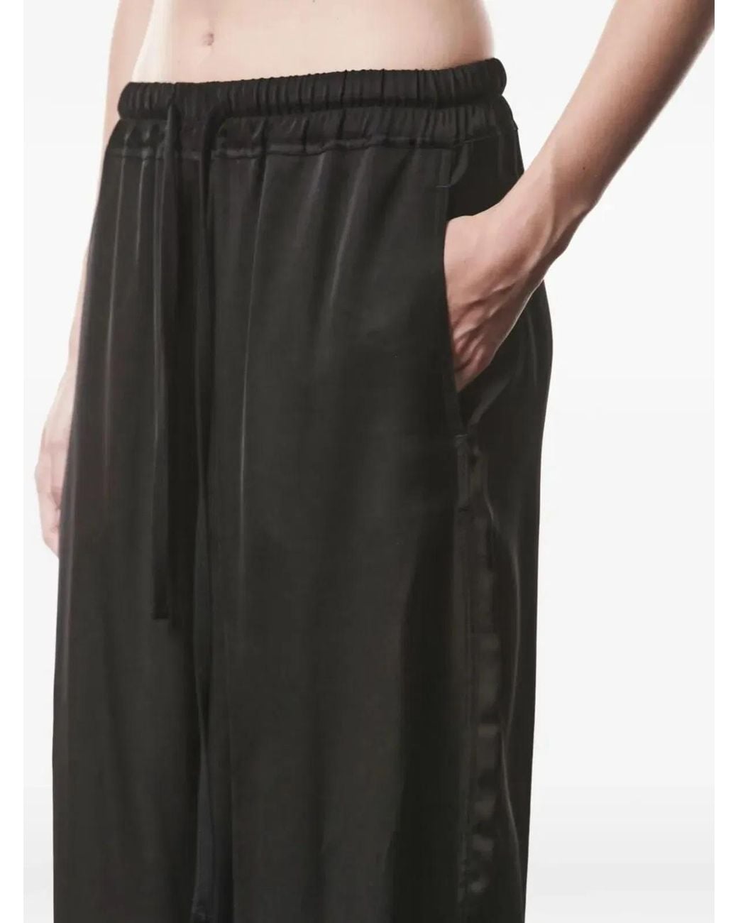 Thom Krom Black Wide Leg Trousers