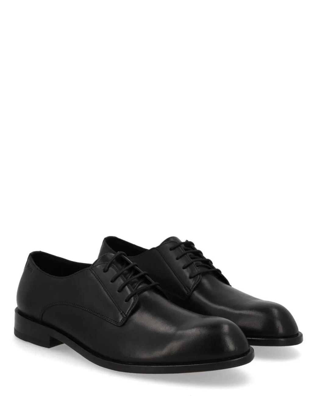 Boss Black Leather Loafers for men