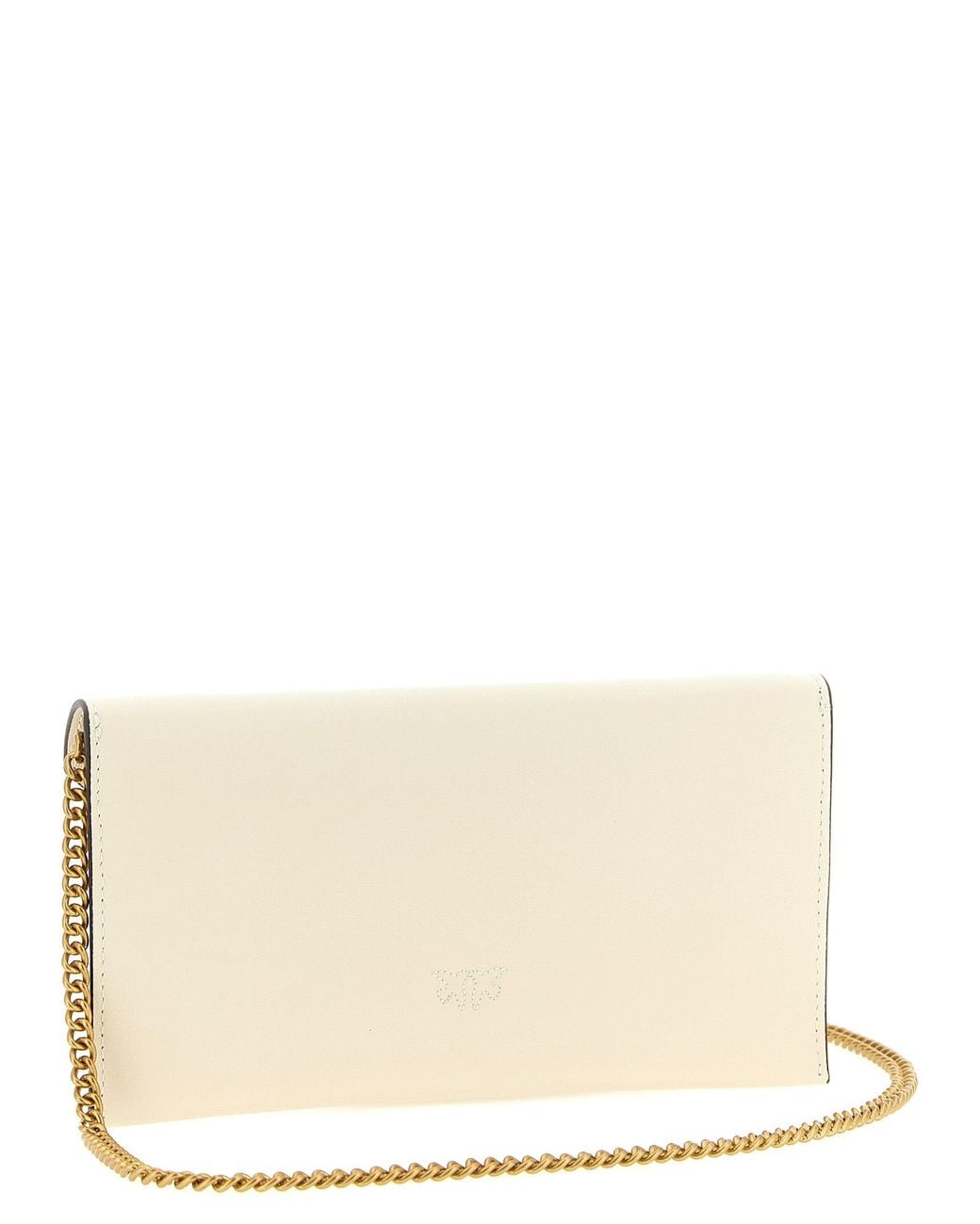 Pinko Natural 'Flat Mini' Wallet On Chain