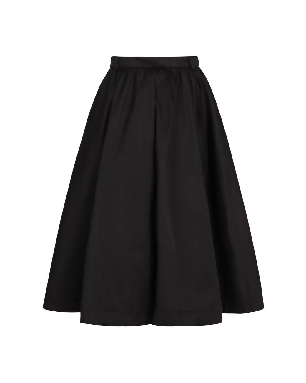 Prada Black Re-Nylon Belted Midi Skirt