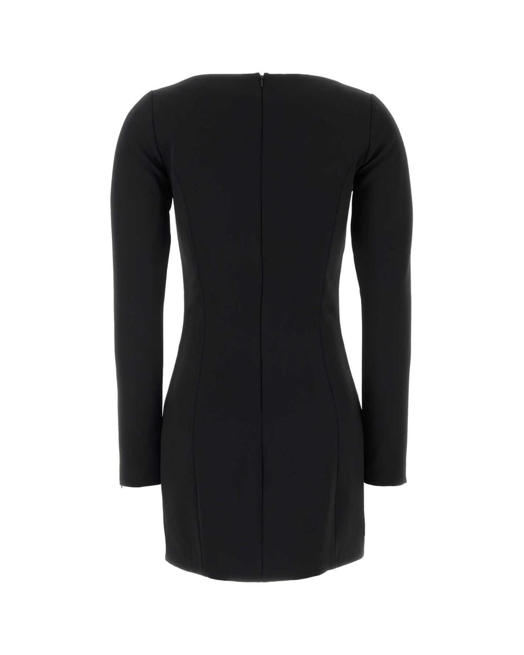 Blumarine Black Stretch Crepe Mini Dress