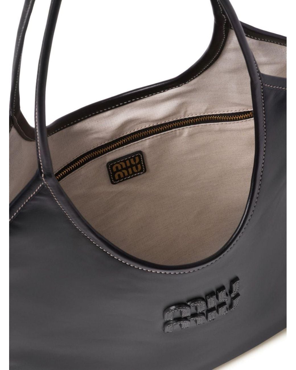Miu Miu Black Leather Shopping Bag