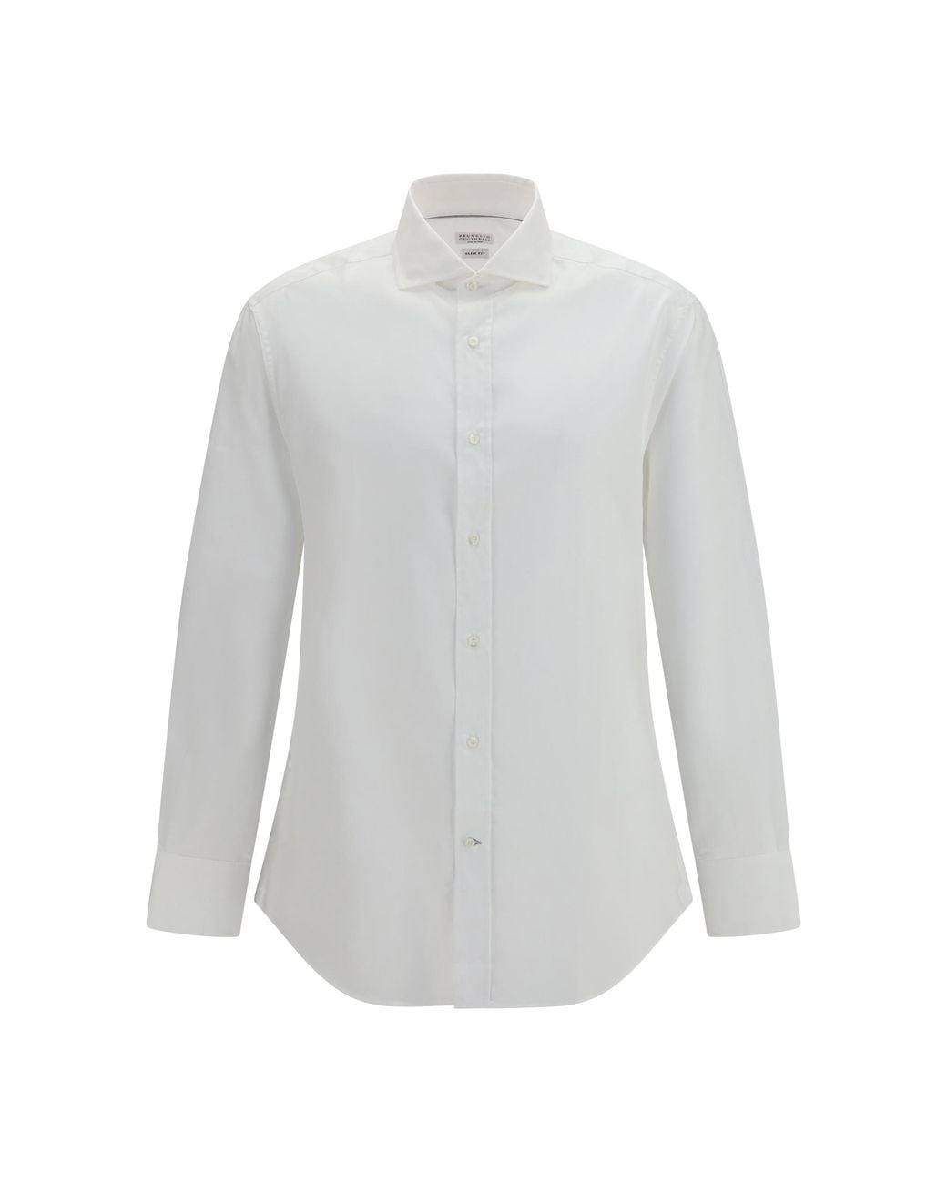 Brunello Cucinelli White Cotton Shirt for men