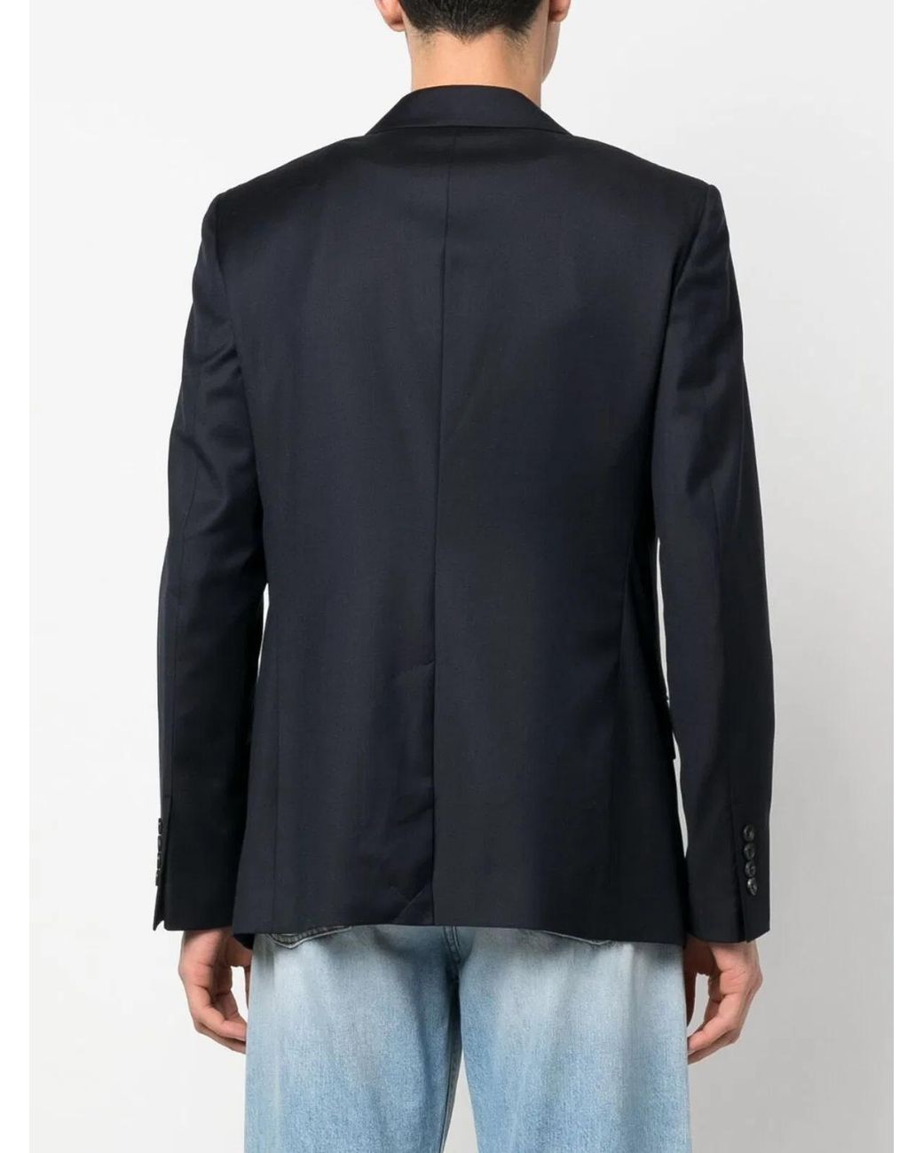 Lanvin Black Single-Breasted Wool Jacket for men