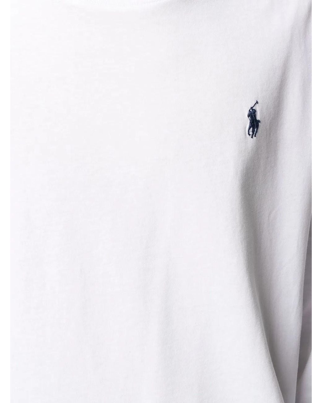 Ralph Lauren White Cotton T-Shirt Polo for men
