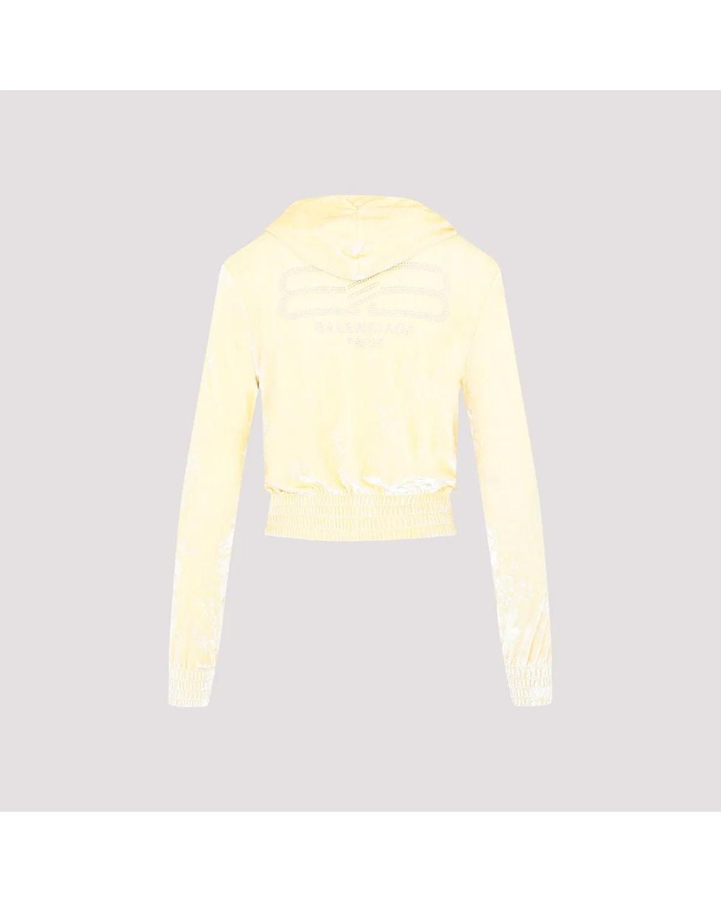 Balenciaga White Fitted Zip-Up Hoodie