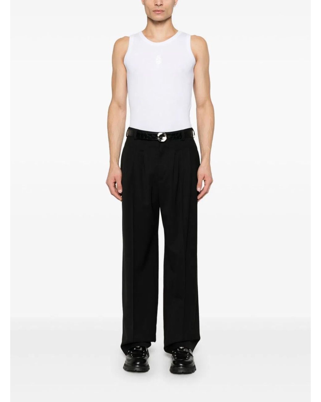 McQueen White Cotton Blend Top for men