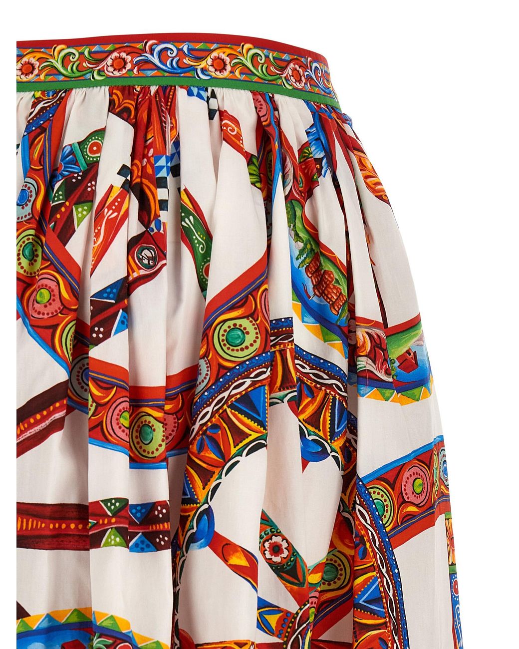 Dolce & Gabbana Red 'carretto' Skirt
