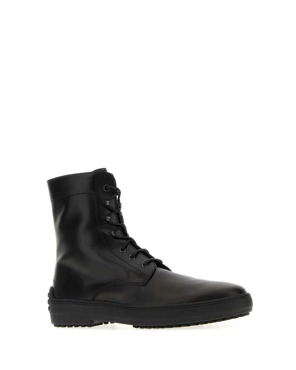 Tod's Black Leather Ankle Boots for men