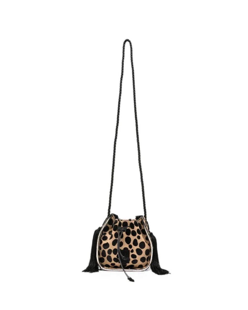 Forte_forte Black My Pepita Mini Bucket Bag