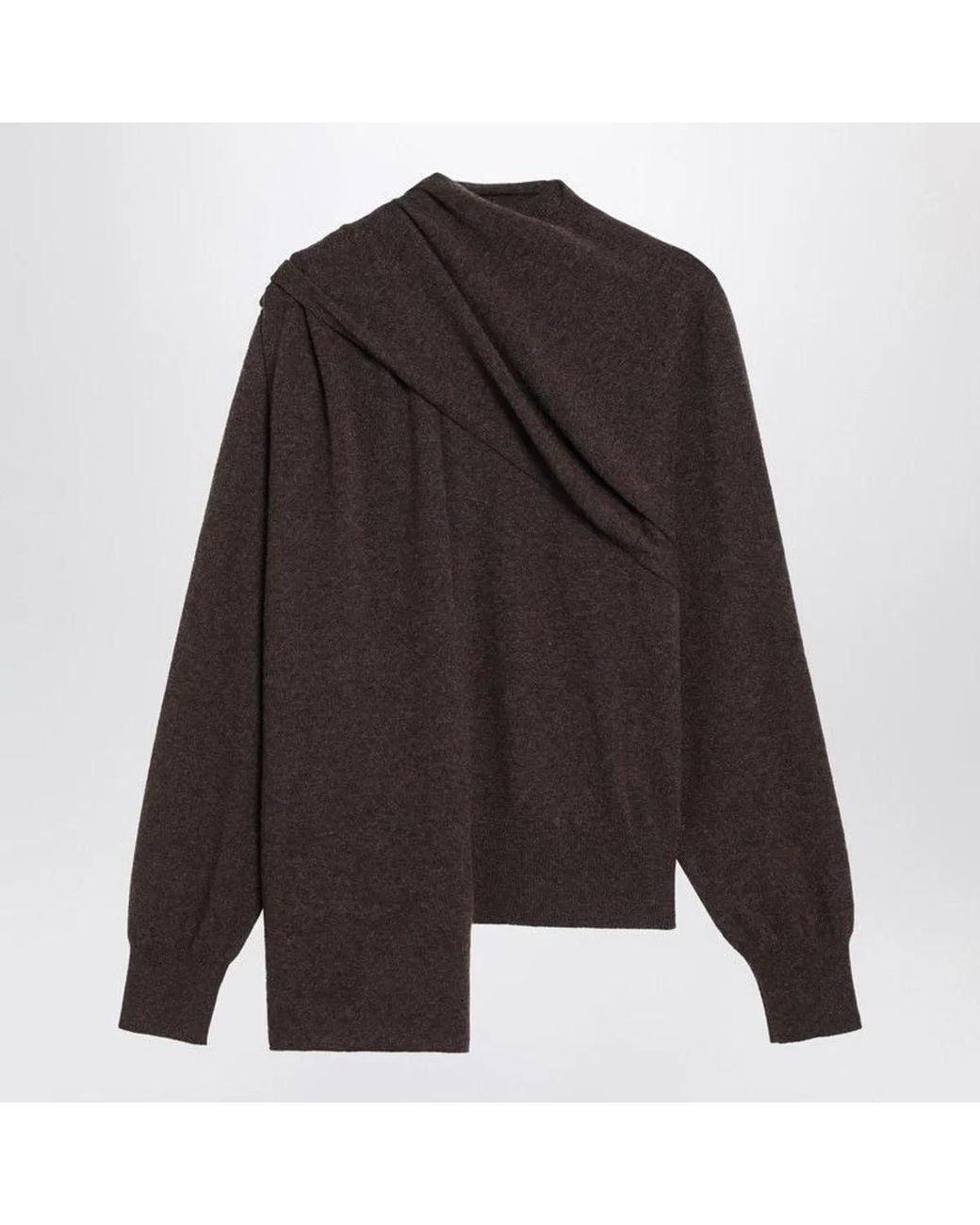Ferragamo Black Clay Mélange Cashmere Cardigan