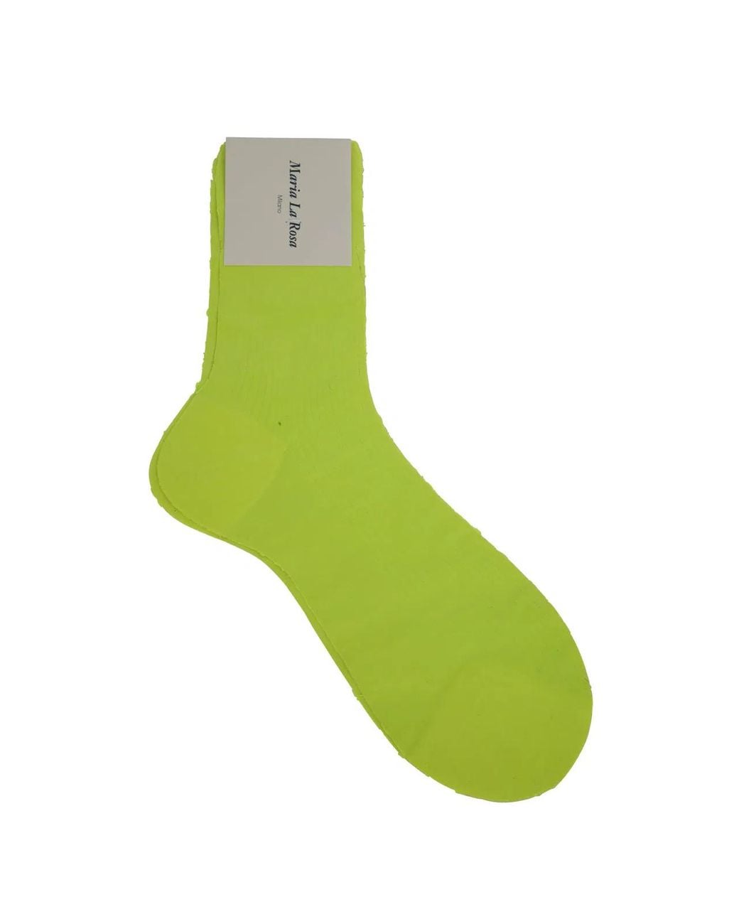 Maria La Rosa Green One Ribbed Laminated Socks