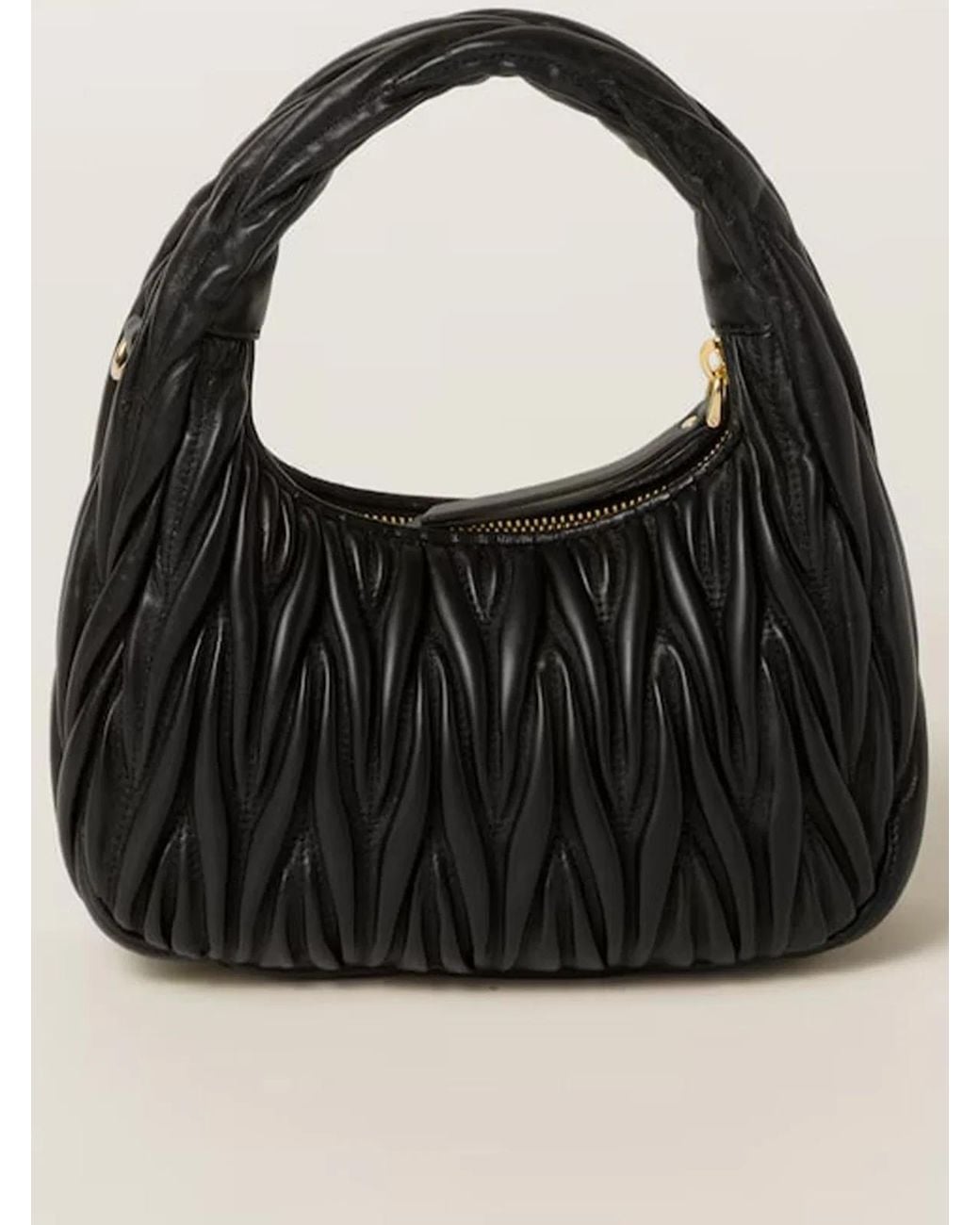 Miu Miu Black Borsa Hobo Wander