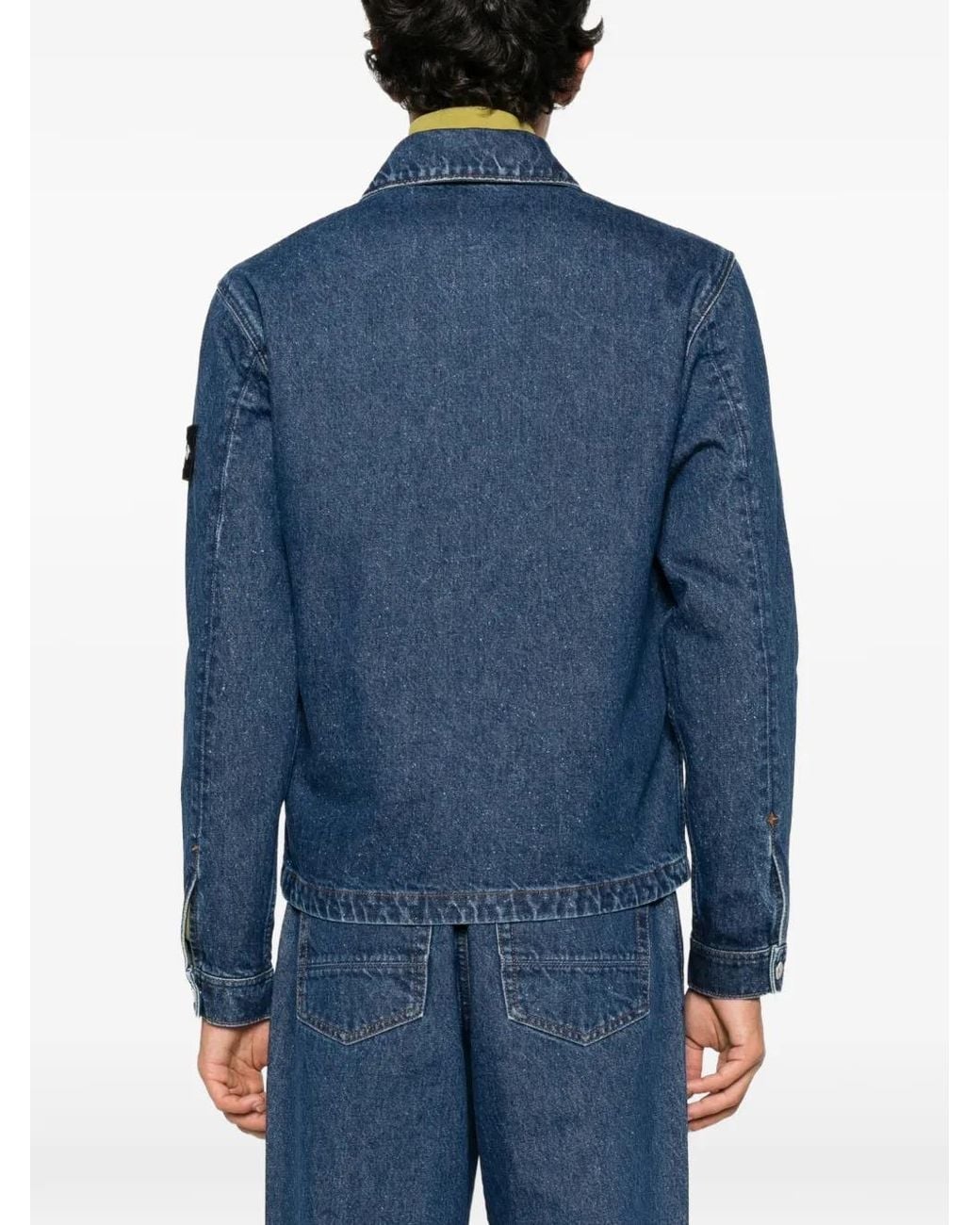 Stone Island Blue 4100006 Denim Jacket for men