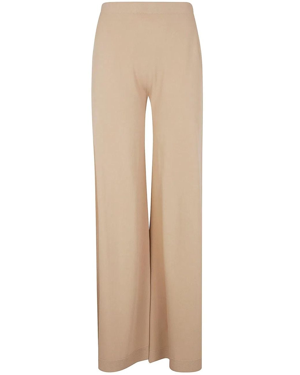 D.exterior Natural Viscose Long Wide Trousers